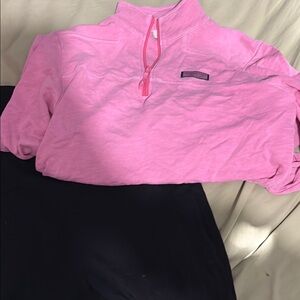 Vineyard Vines Pink Quarter-Zip Sweatshirt